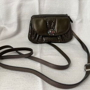 Brighton Dark Brown Mini Crossbody Bag